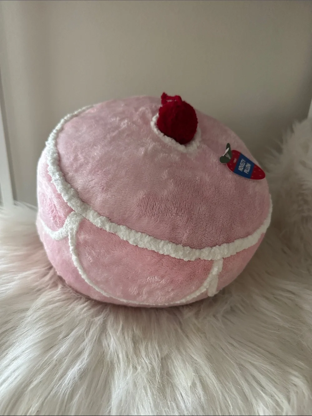 Target Bullseye Playground Pink & White Cake Throw Pillow